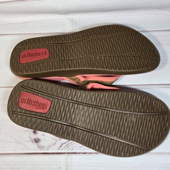 Orthaheel Tide Comfort Thong Flip Flop Sandals Arch Support - Coral Womens 9 - Picture 5 of 7